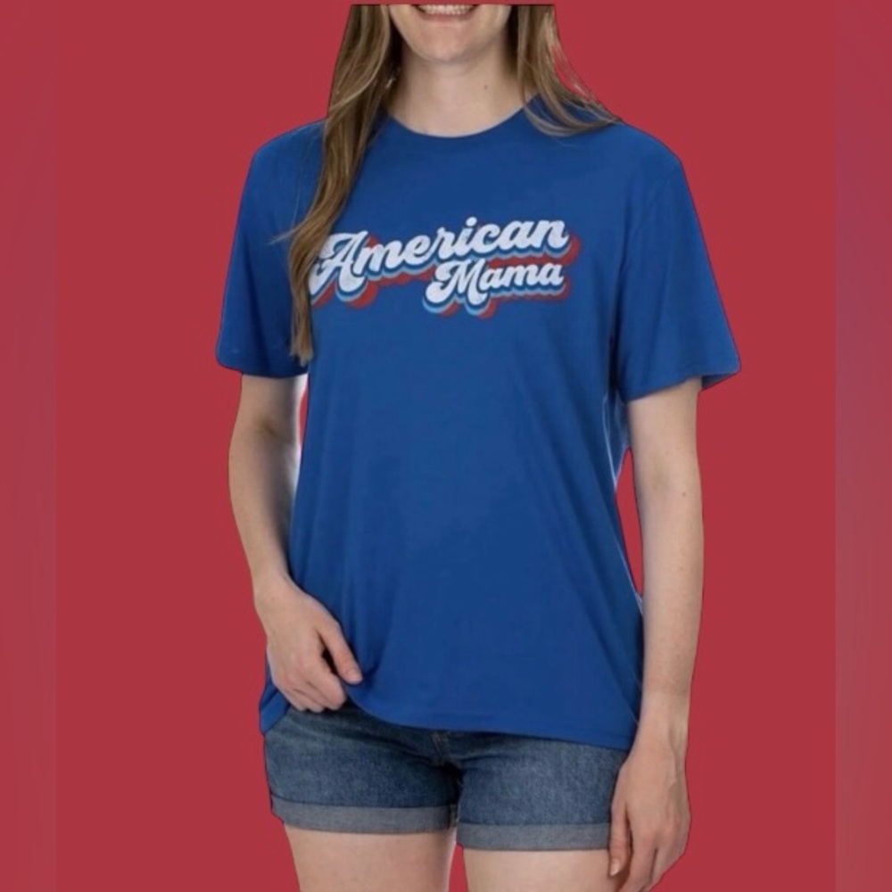 🇺🇸 “AMERICAN MAMA” T-SHIRT BY SPIRIT OF AMERICA! SHOW YOUR PRIDE! 💙